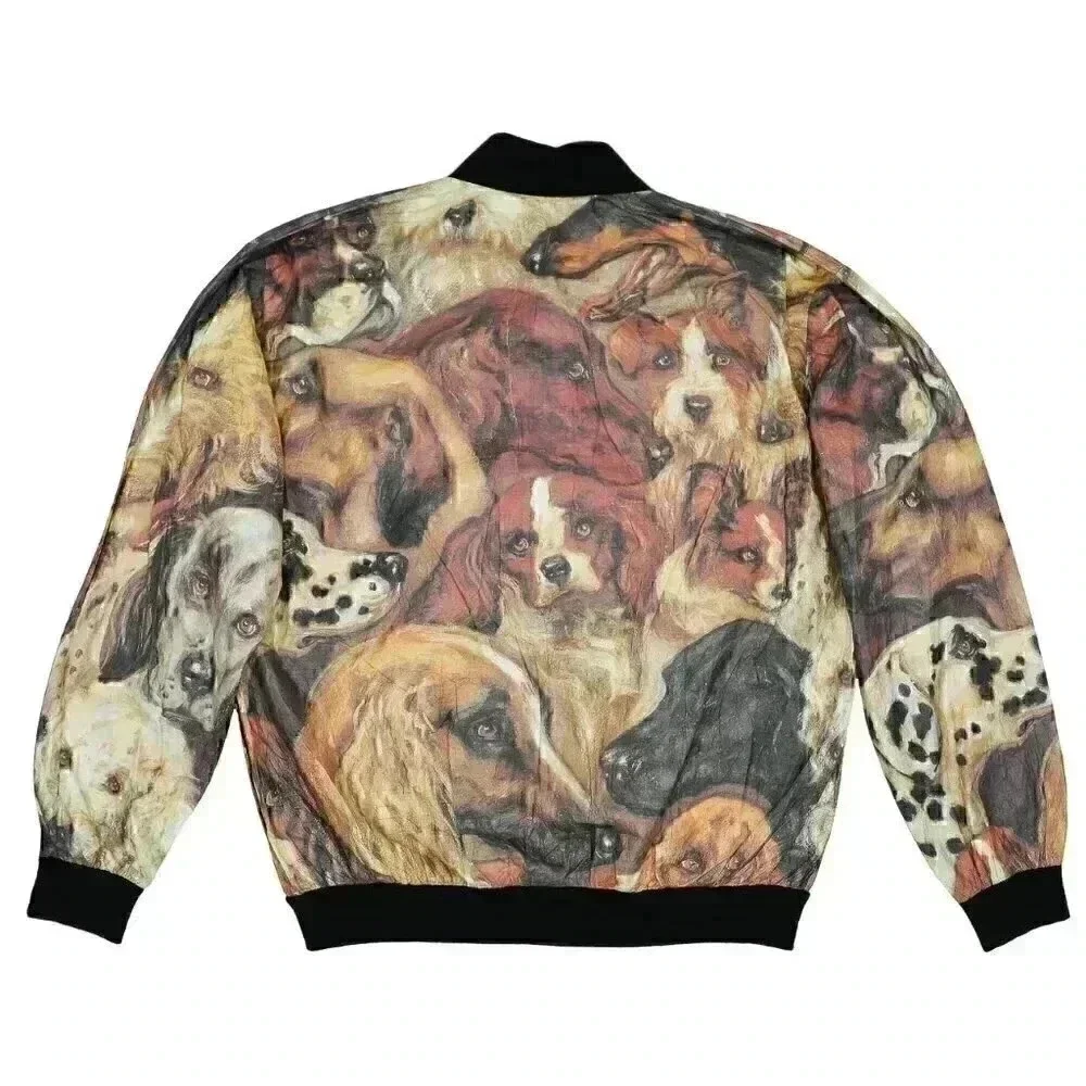 Dead Stock Show Dog Windbreaker Small Sporty Windbreaker Jacket‎ Animal Print